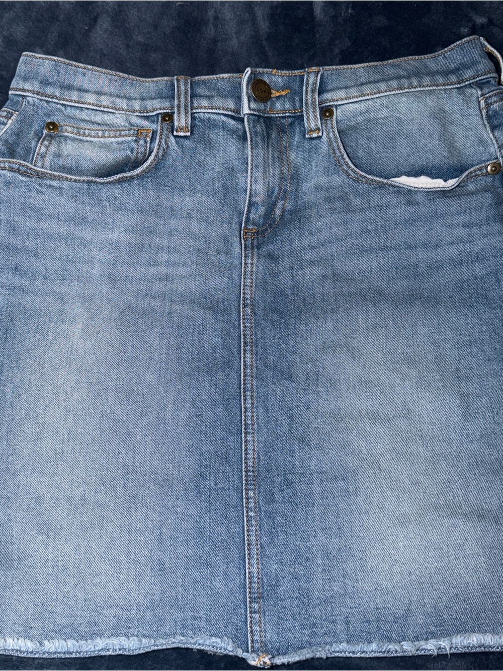 LOFT Light Blue Denim Mini Skirt